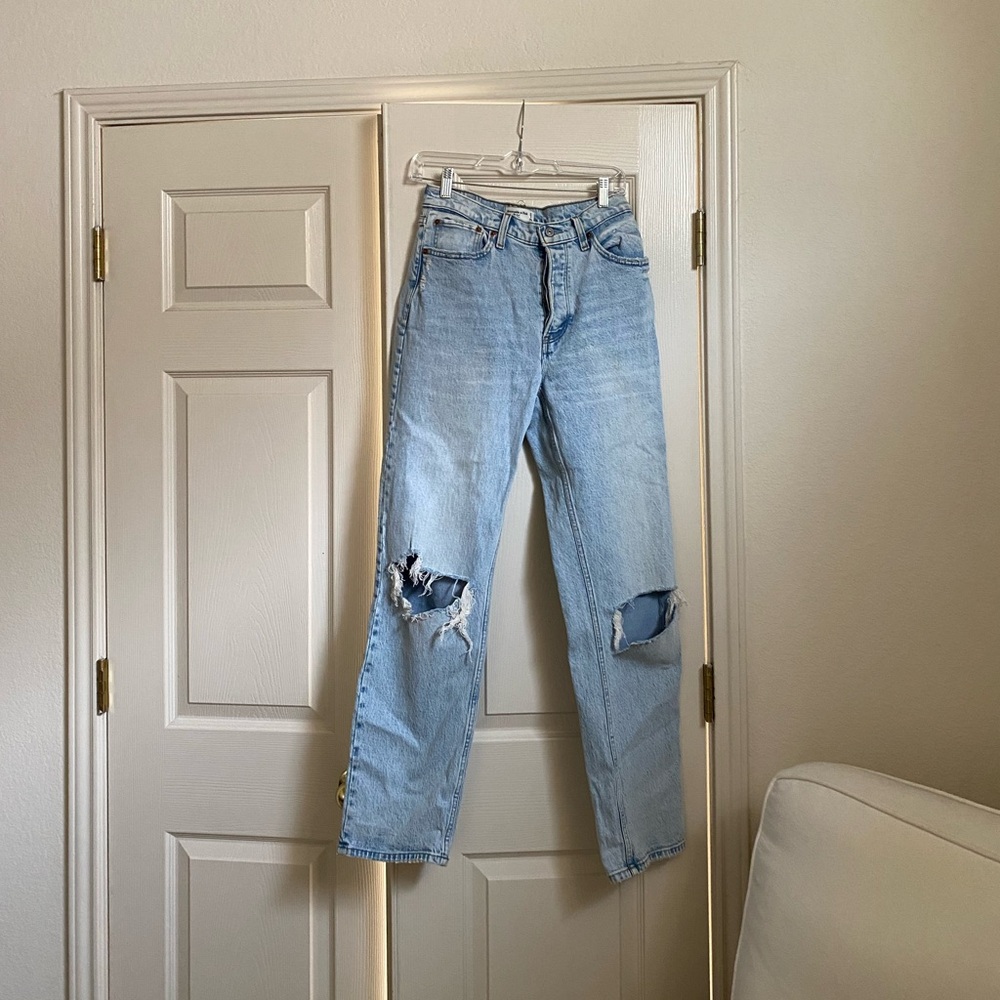 Abercrombie & Fitch Light Blue Dad Jeans